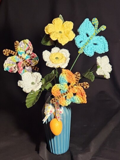 Crocheted Butterfly Boquet